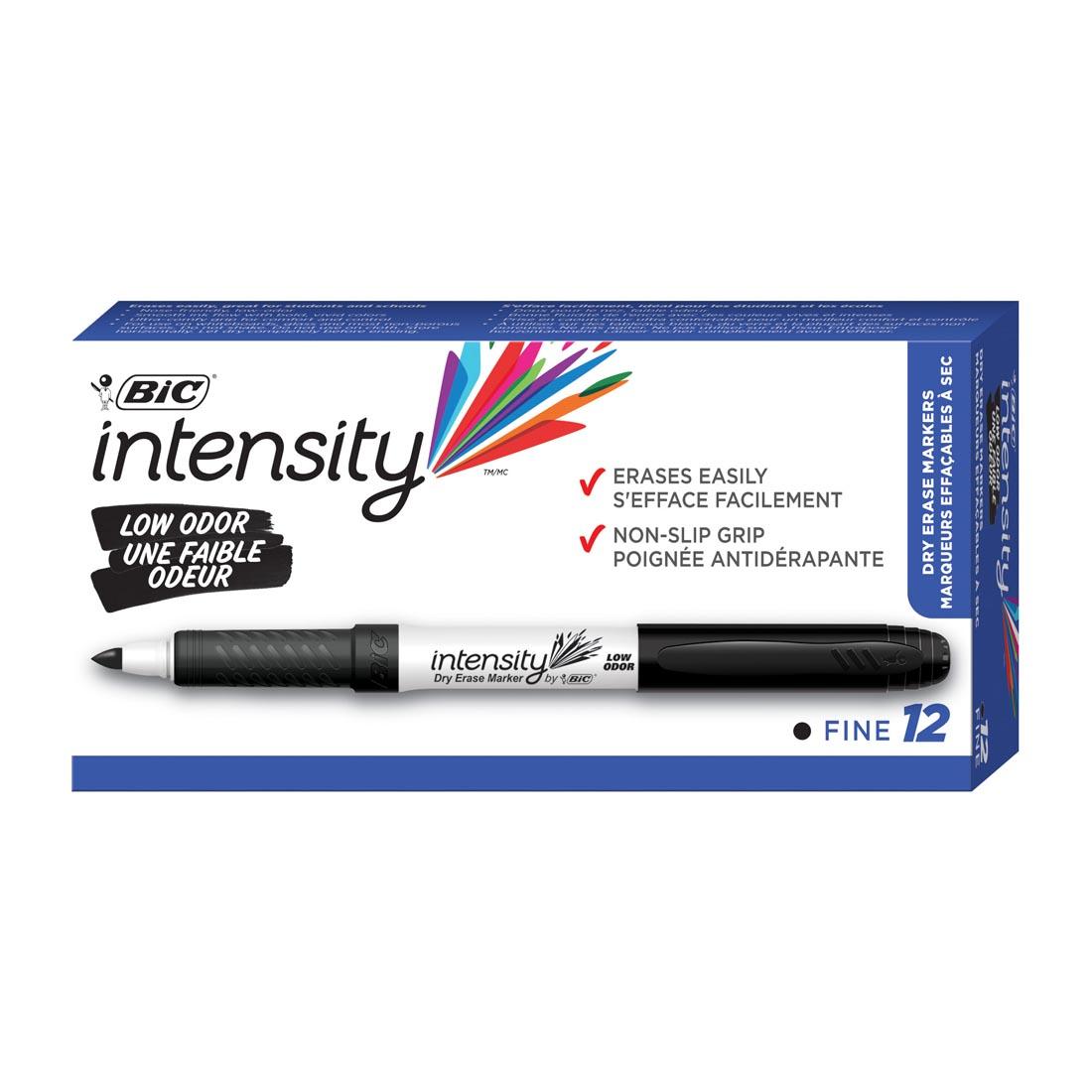 Bic Intensity Dry Erase Black Fine Tip Markers