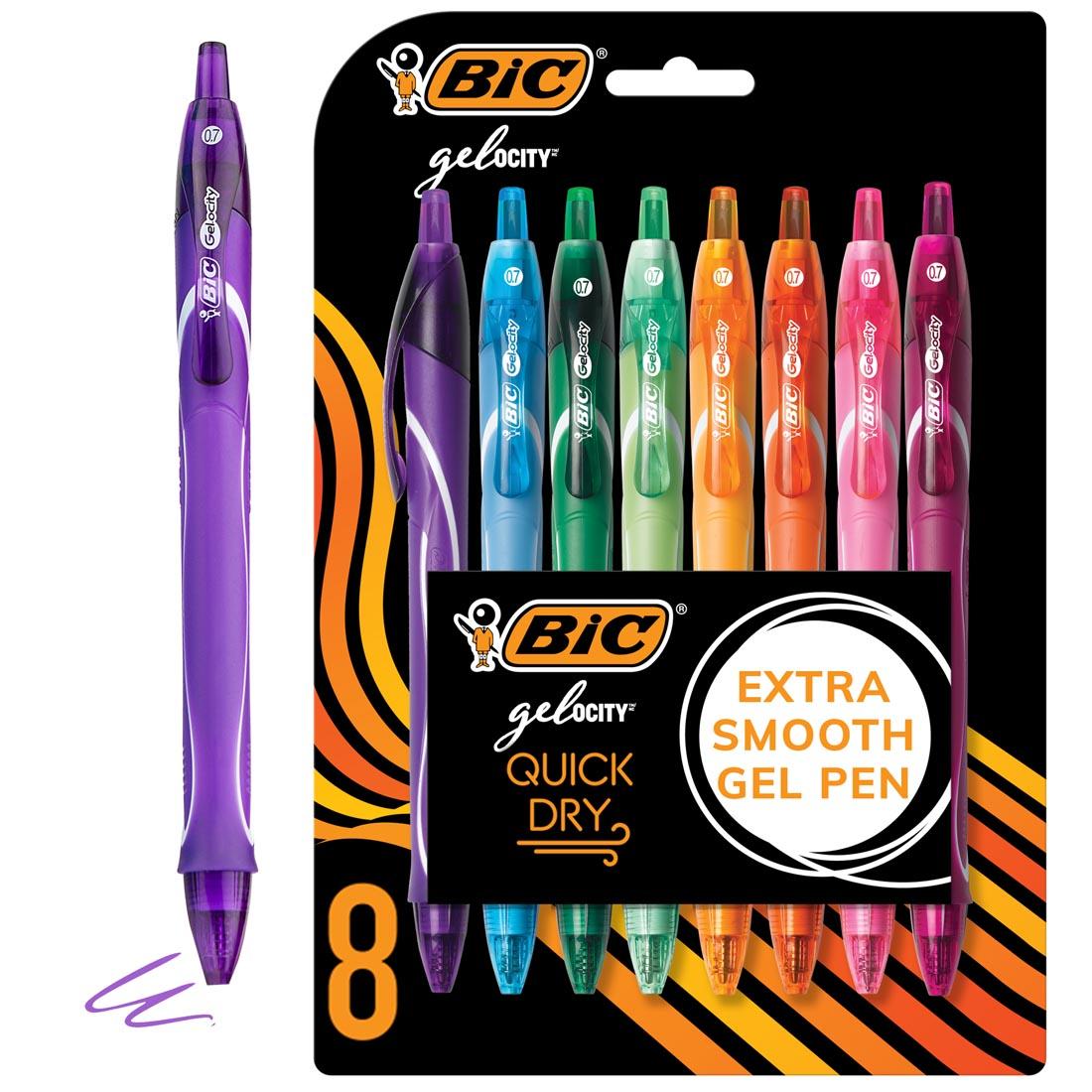 Bic Gel-Ocity Assorted Gel Pens 8-Count Set