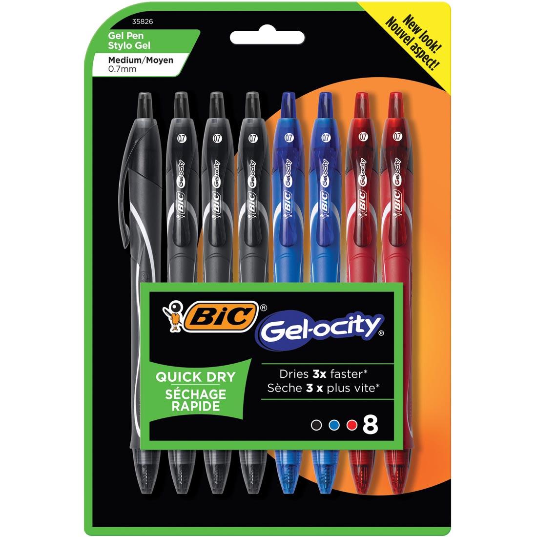 Bic Gel-Ocity Gel Pens 8-Count Set