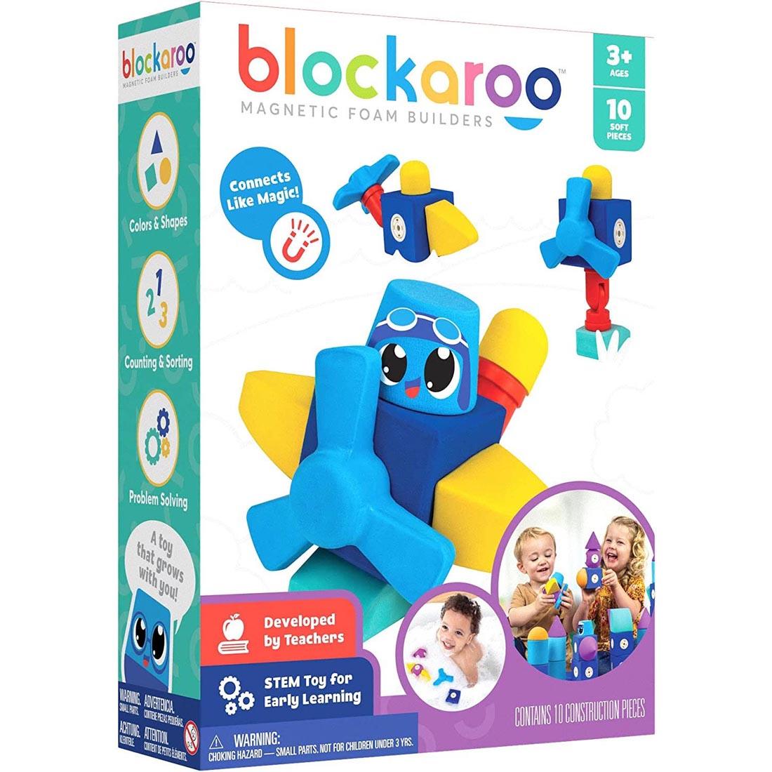 Blockaroo Magnetic Foam Builders Airplane Set in package