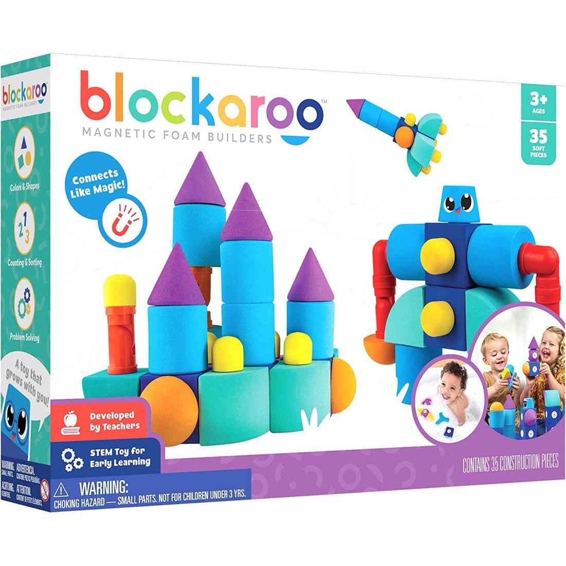 Blockaroo Magnetic Foam Builders Castle Set in package