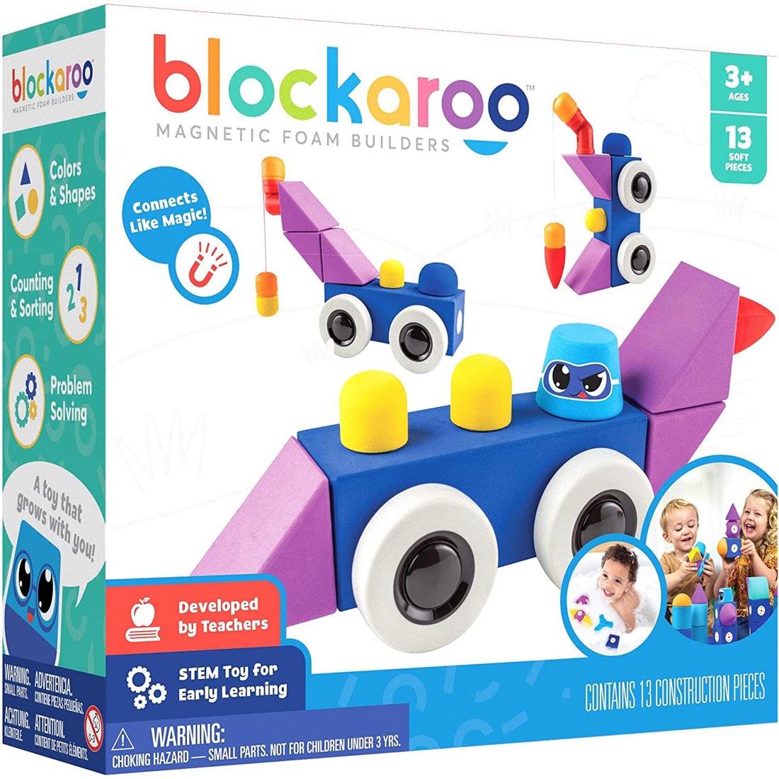 Blockaroo Magnetic Foam Builders Roadster Set in package