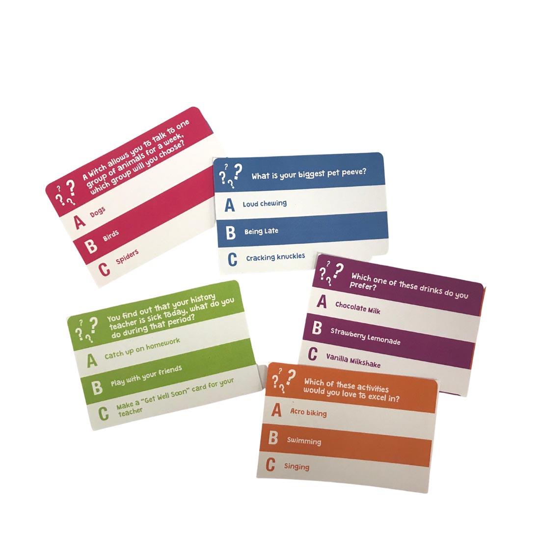 example cards from Do You Know Your Peeps? Game