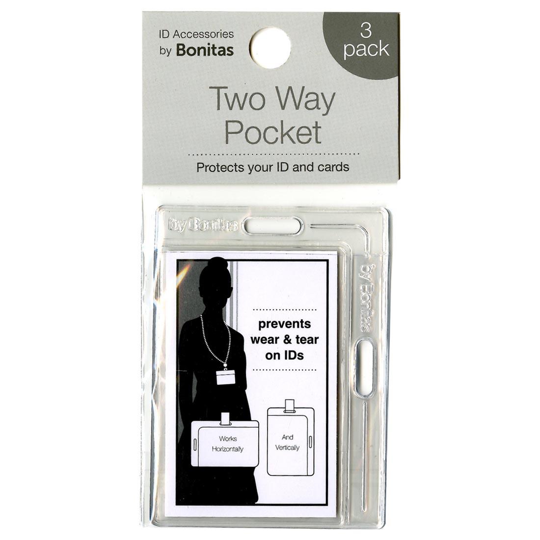 Bonitas 2-Way Pocket ID Holders in package