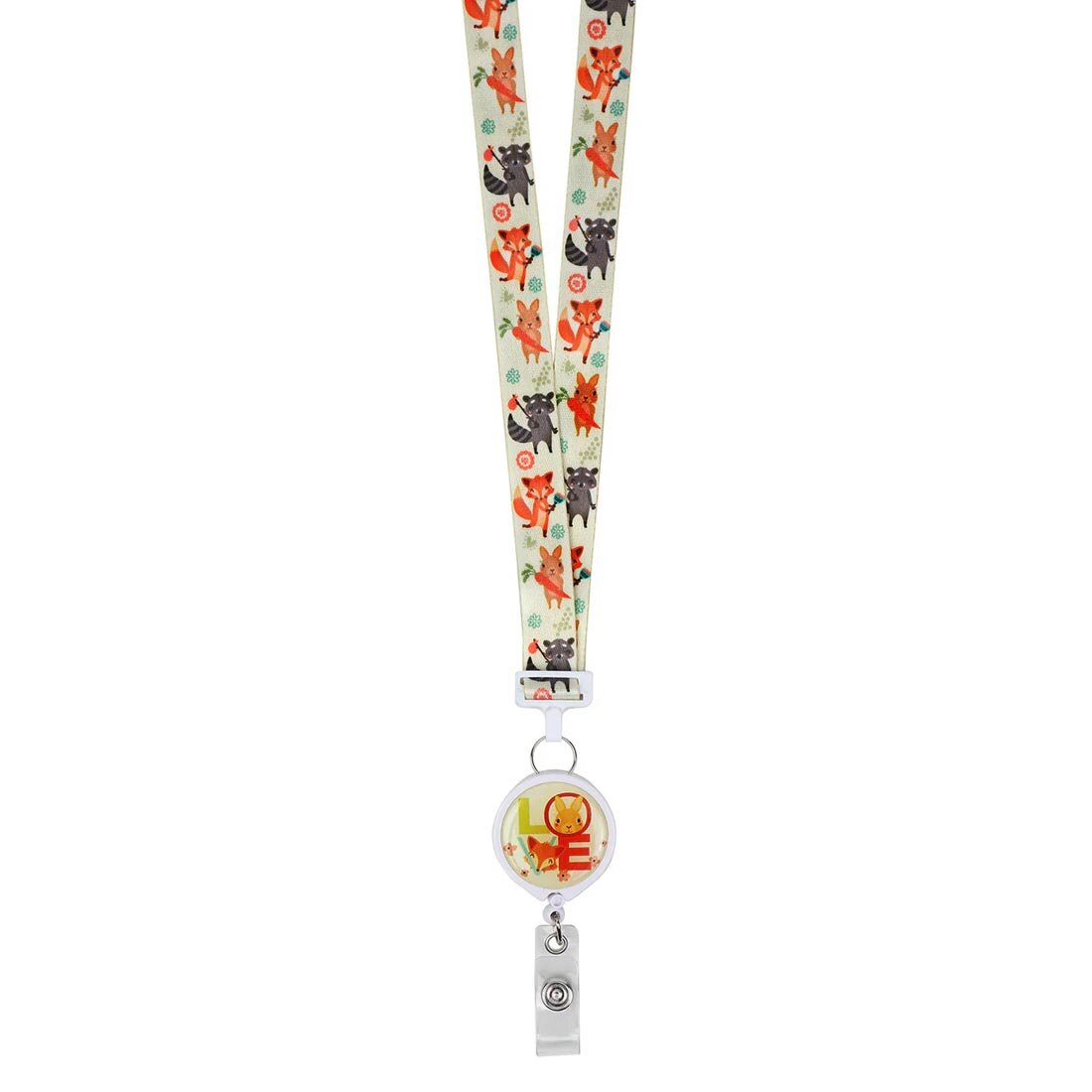 Woodland Whimsy Ribbon Lanyard With Badge Reel