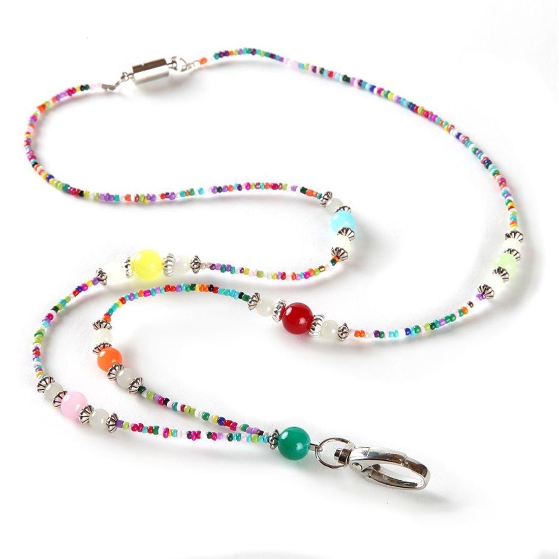 Clip Lanyard made with colorful beads