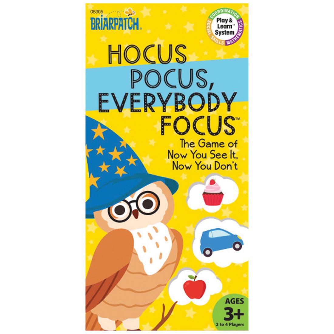 front of box for Hocus Pocus, Everybody Focus Game By Briarpatch