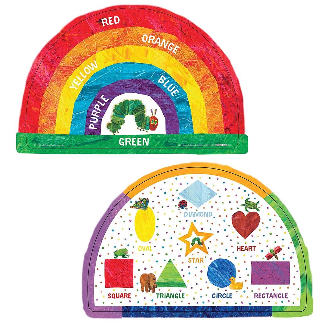 Both sides of the The Very Hungry Caterpillar 2-Sided Floor Puzzle
