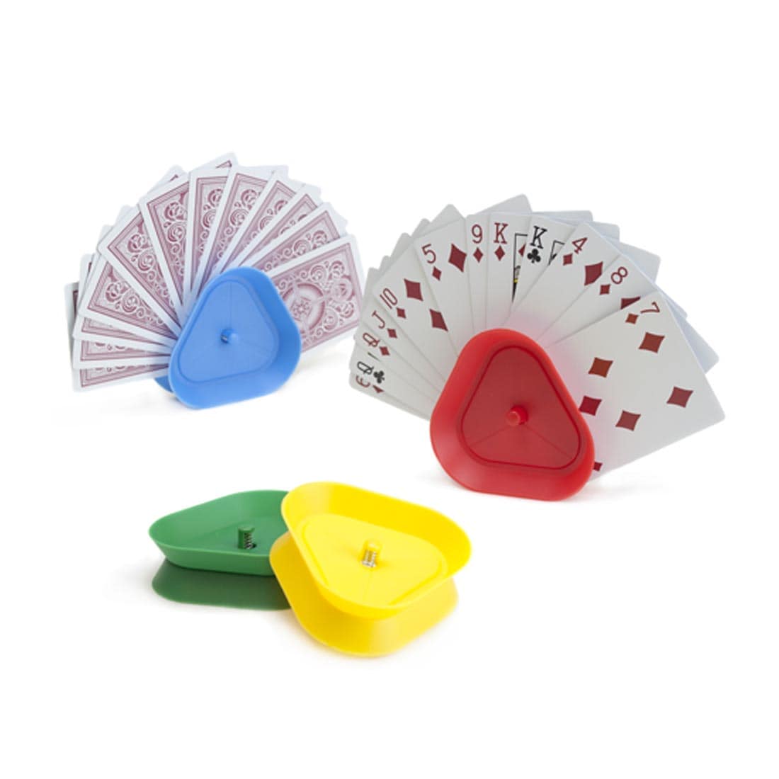 Triangle-Shaped Hands-Free Playing Card Holders