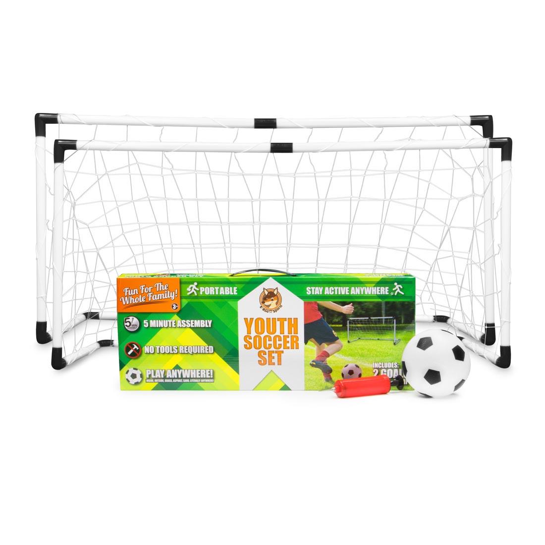 Youth Soccer Set with Two Goals and a Ball