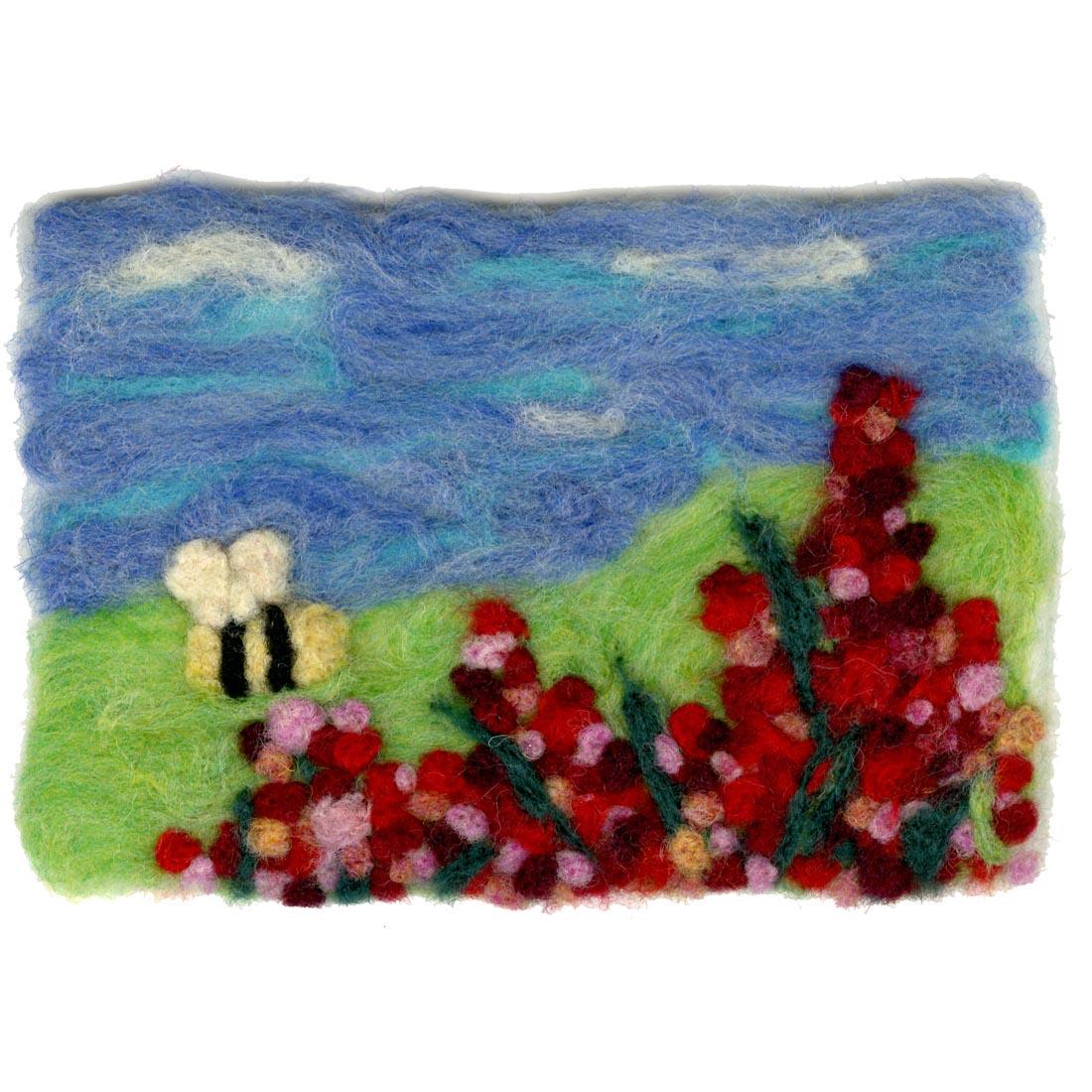 example of finished project using a Wool Pre-Felt Mini Canvas