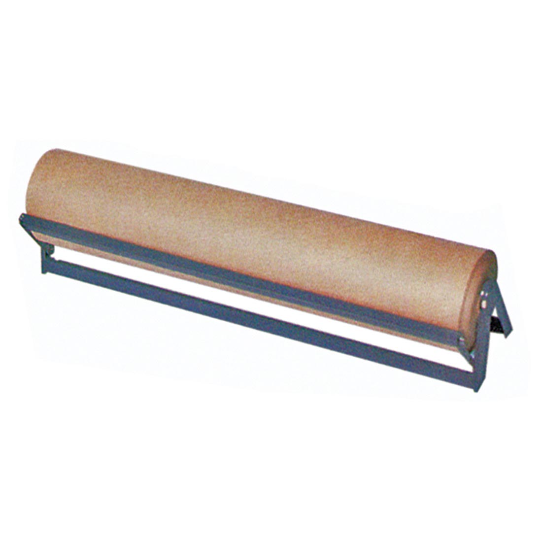 Metal Paper Roll Dispenser & Cutter Shown Loaded With Paper