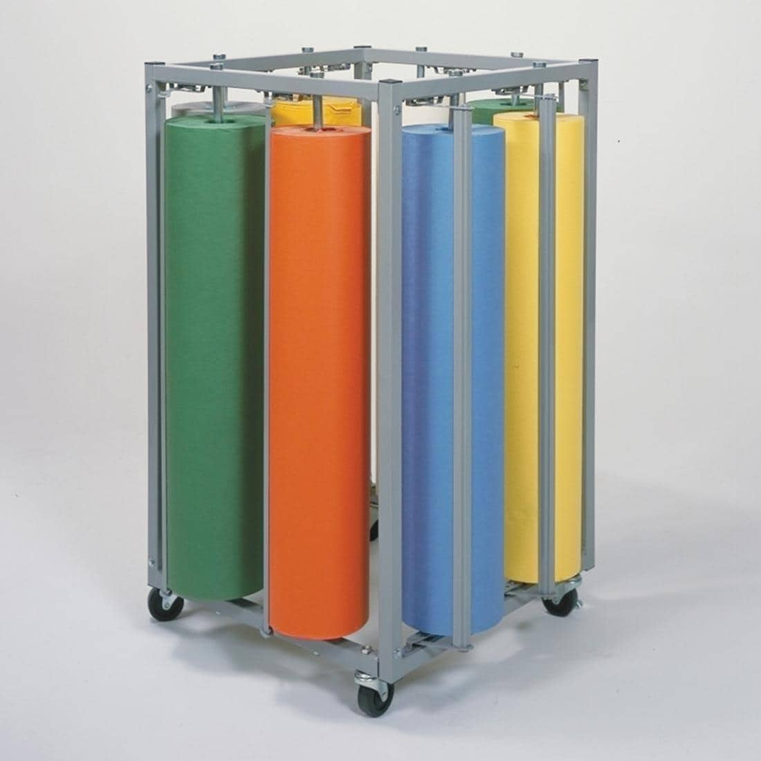 8-Roll Paper Rack Shown Loaded With Paper Rolls