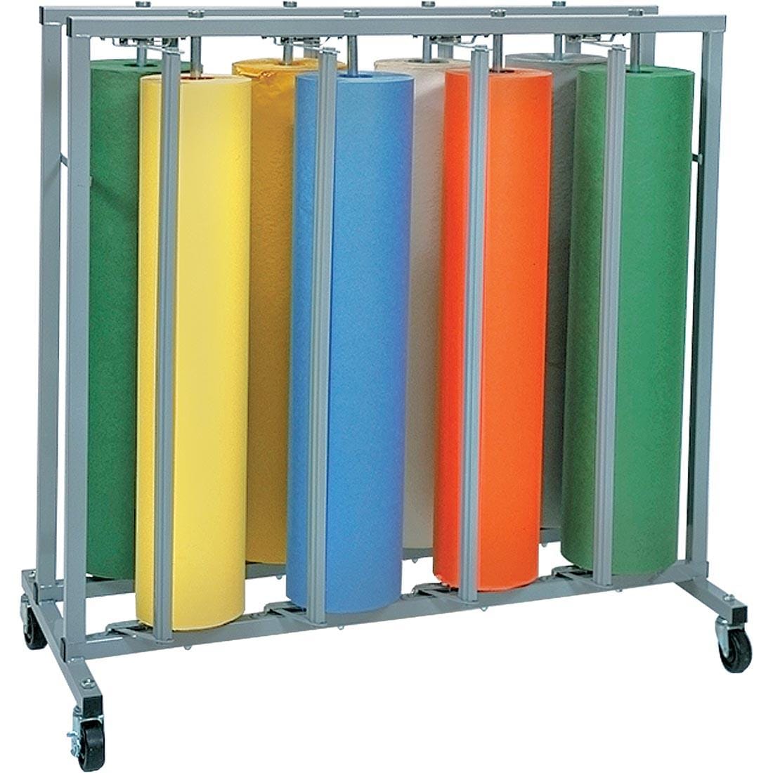 8-Roll Paper Rack Shown Loaded With Paper Rolls