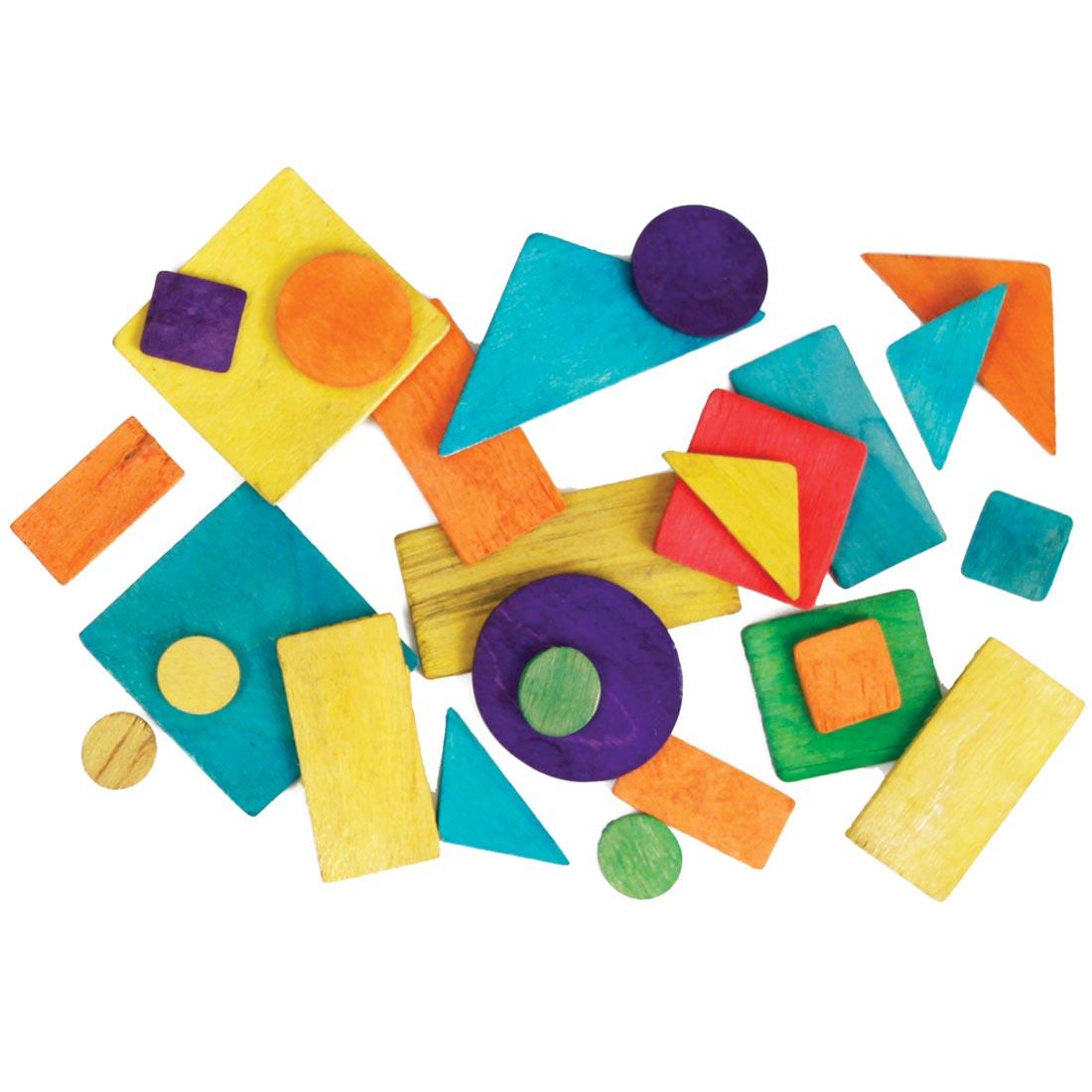 Creativity Street Colored Wood Geometric Shapes in assorted sizes, shapes and colors