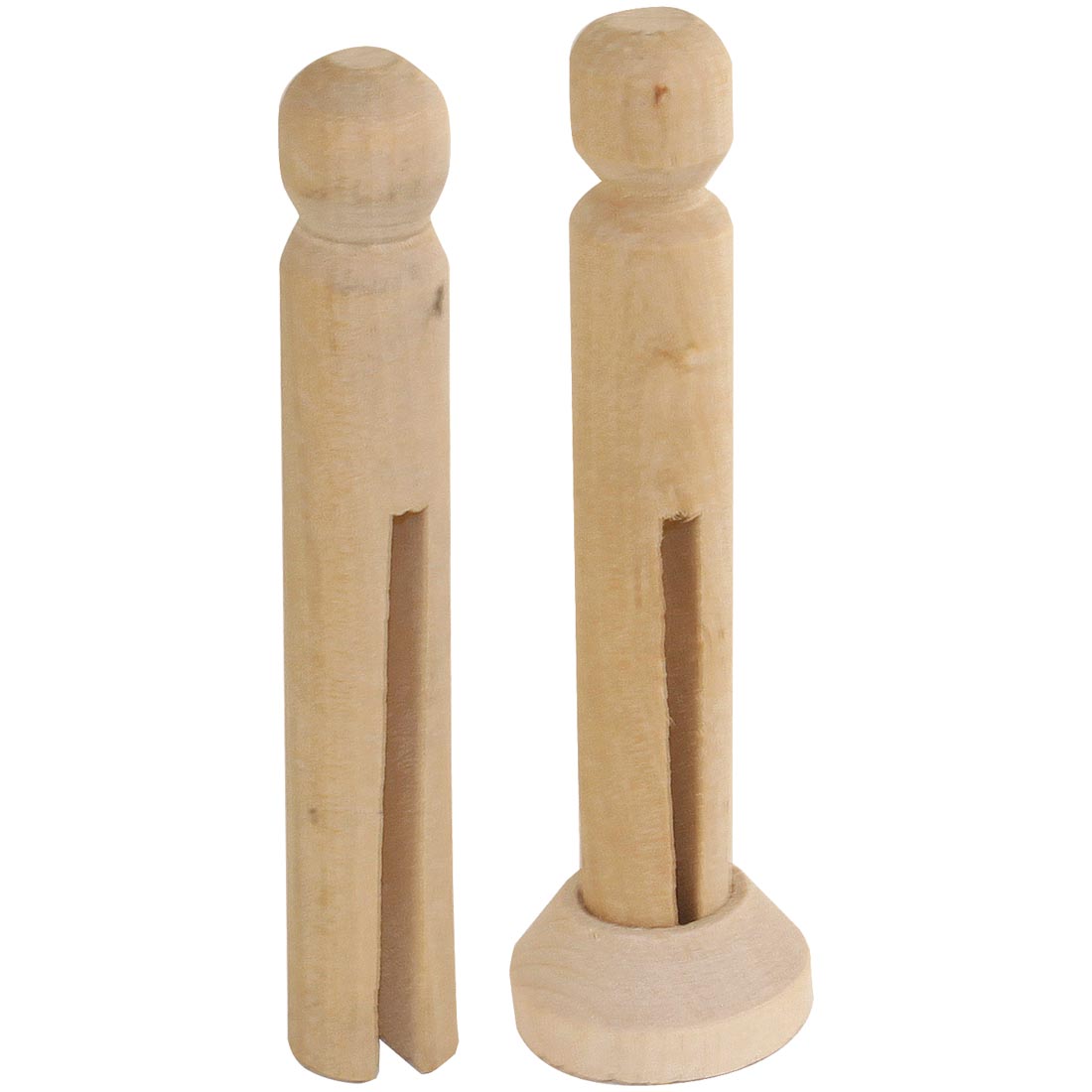 Creativity street natural wooden doll pins and stands