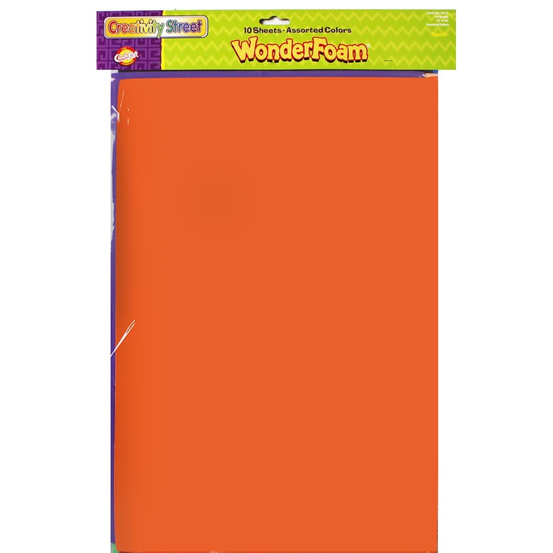 package of Creativity Street WonderFoam 12x18" Sheets in assorted colors