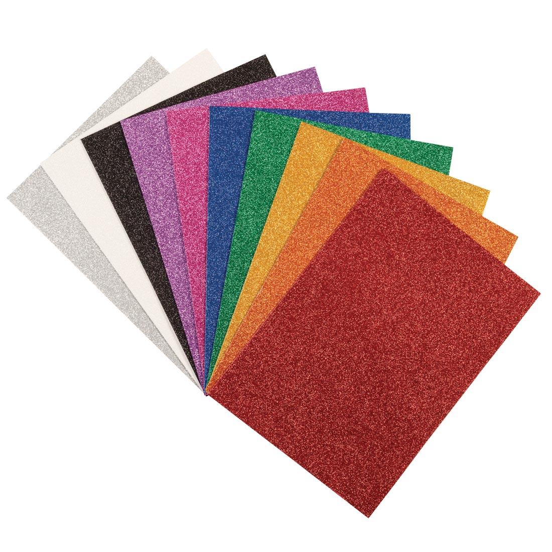 Creativity Street WonderFoam Glitter Sheets in assorted colors