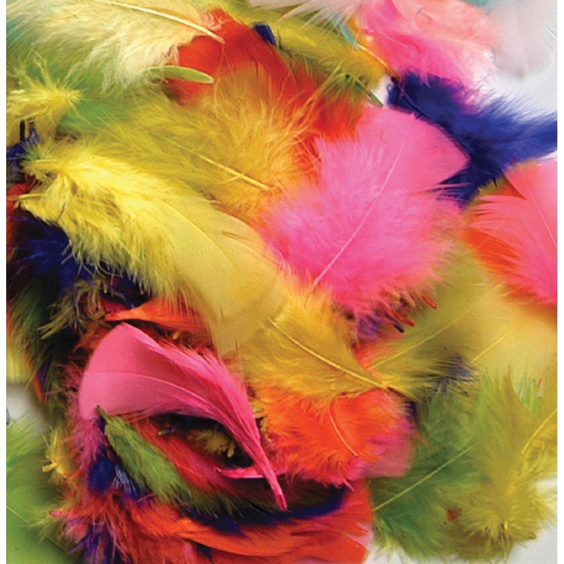 Creativity Street Feather Fluffs in assorted bright colors