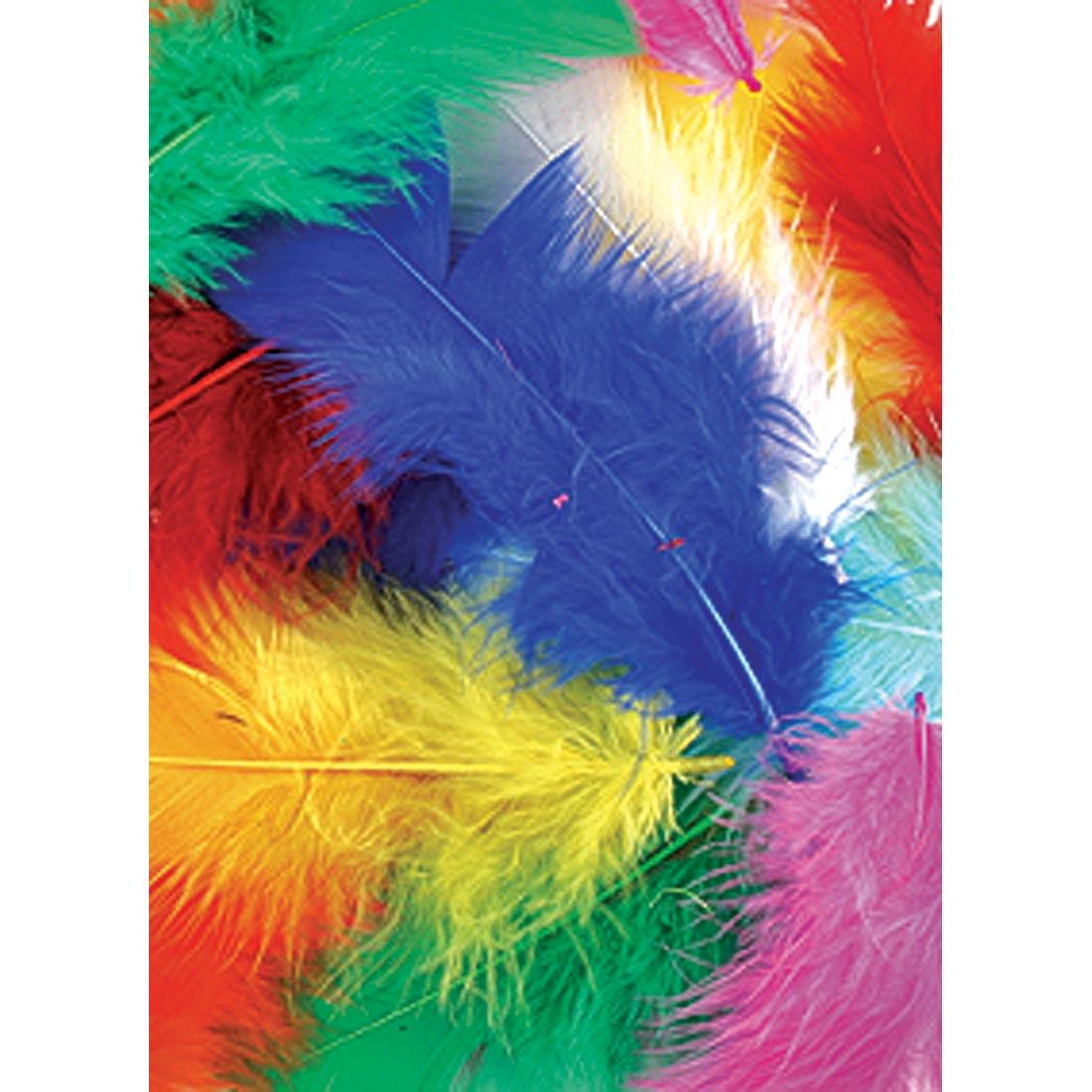 Creativity Street Feather Fluffs in assorted bright colors