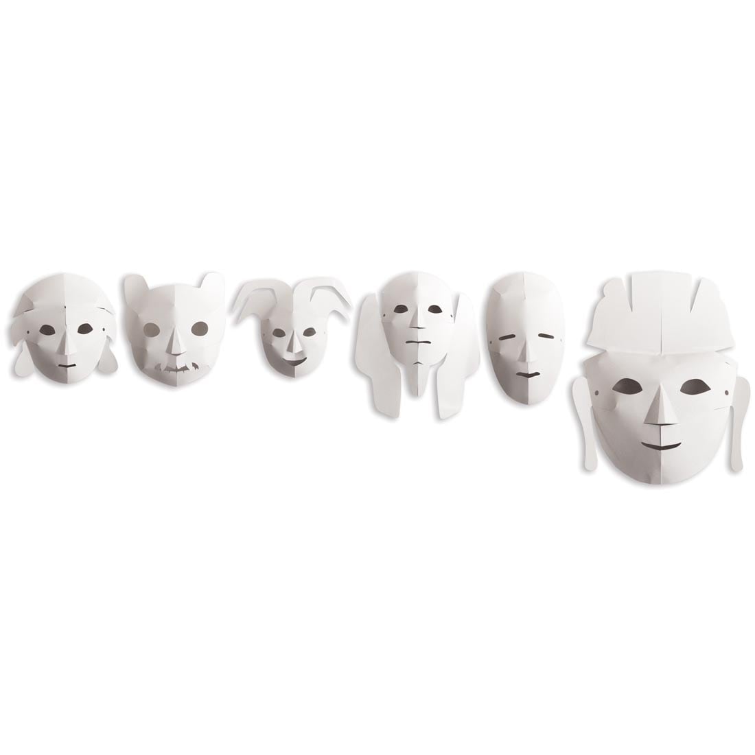 six different Creativity Street Dimensional Multicultural Masks