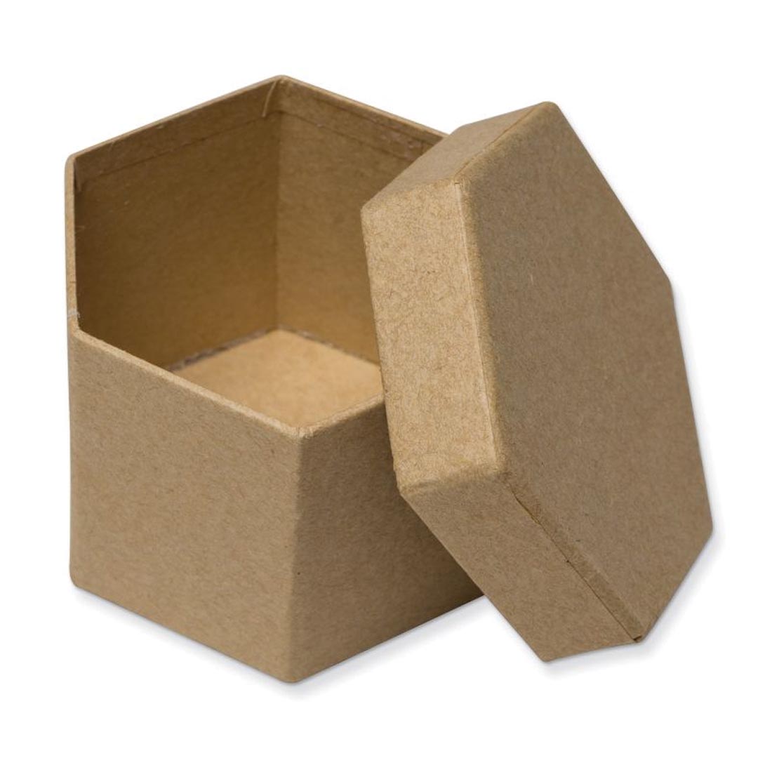Creativity Street Papier Mache Hexagon Box with lid off