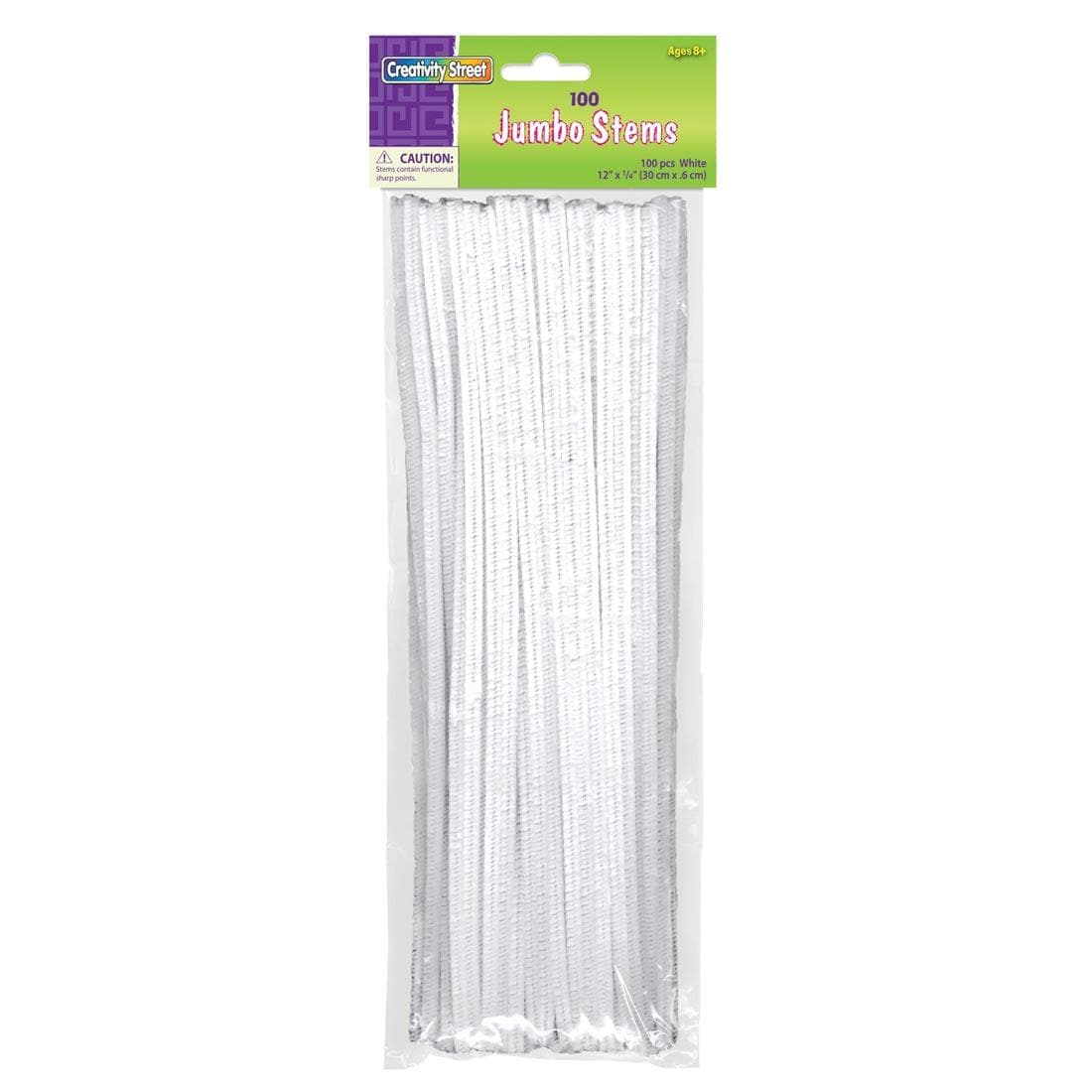 Creativity Street Jumbo Stems 100-Count Package White