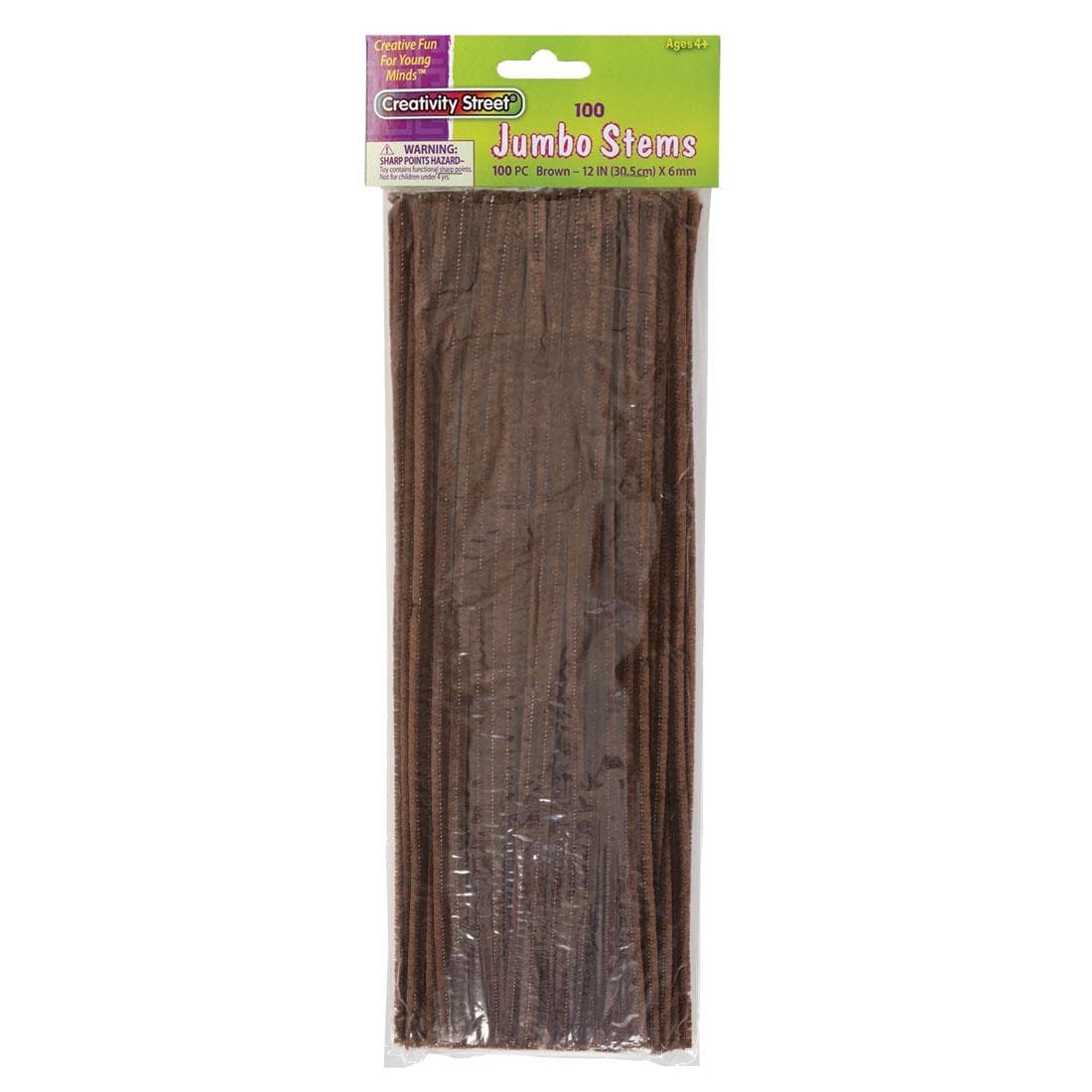 Creativity Street Jumbo Stems 100-Count Package Brown