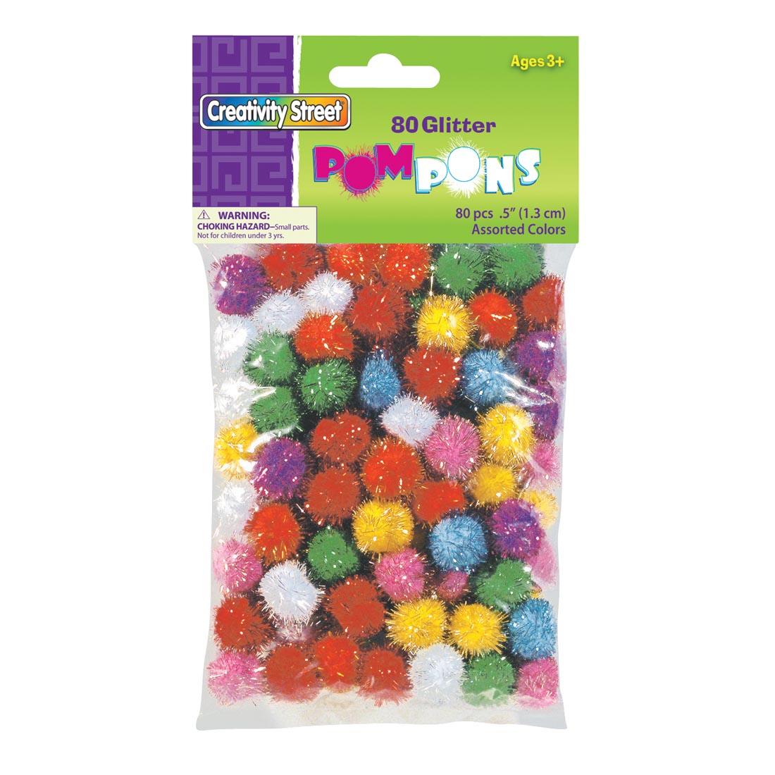 Creativity Street Glitter Pom Pons