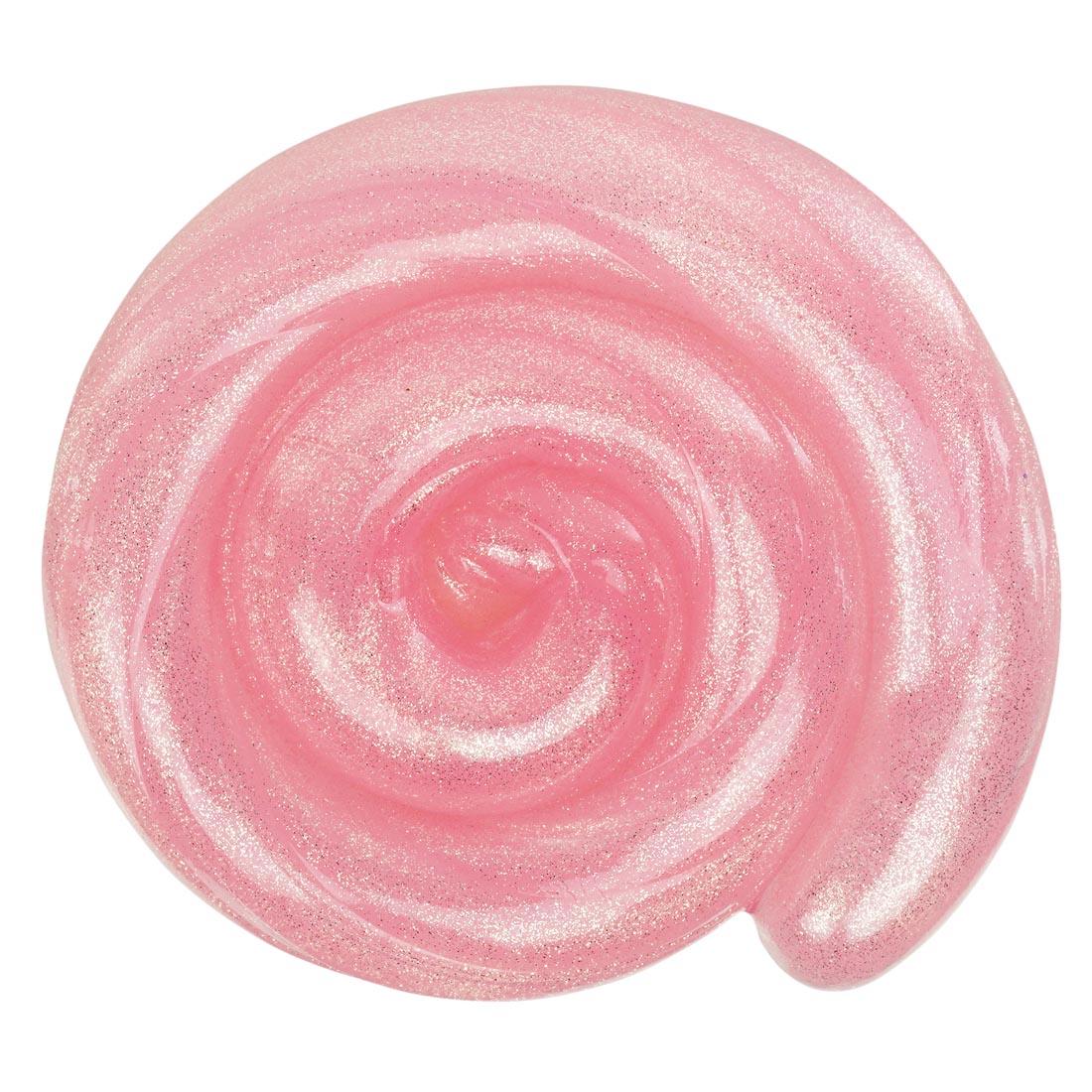 shimmering, pink-colored thinking putty