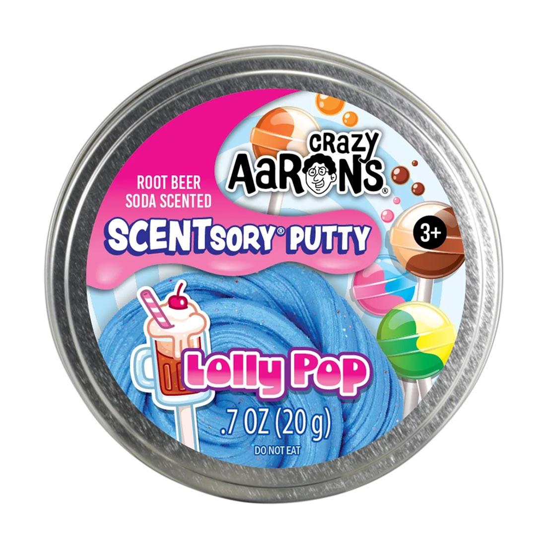 Tin of Lolly Pop SCENTSory Thinking Putty By Crazy Aaron