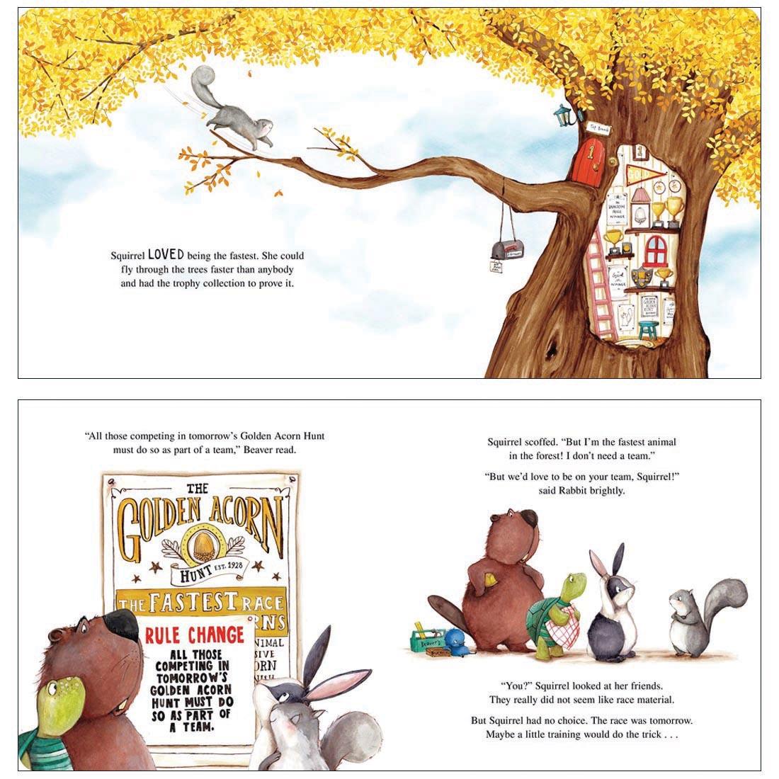 pages from inside The Golden Acorn Board Book