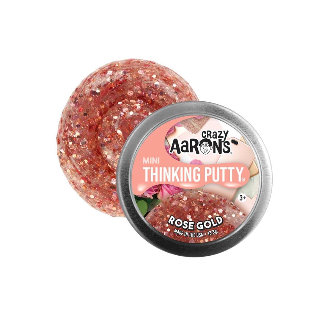 Rose Gold Mini Thinking Putty by Crazy Aaron
