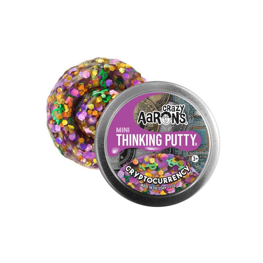 Cryptocurrency Mini Thinking Putty with tin
