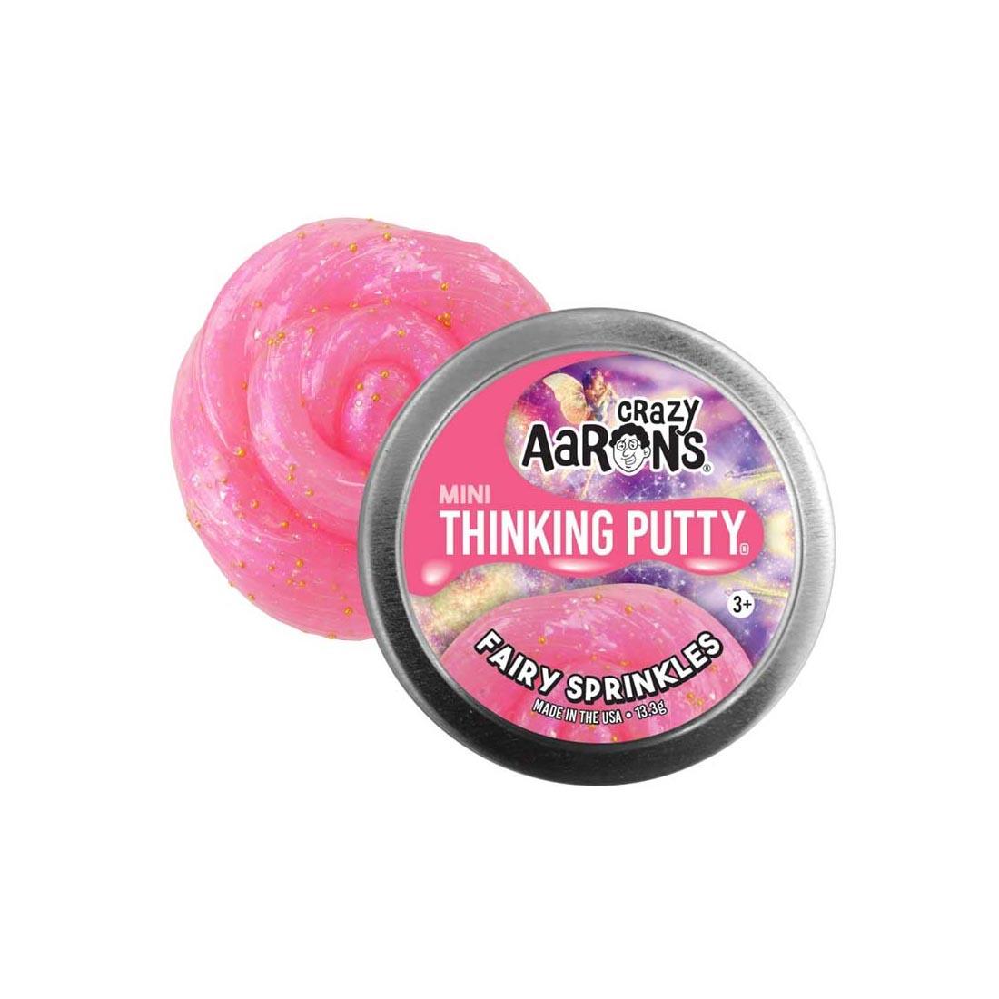 light pink Fairy Sprinkles Mini Thinking Putty with tin