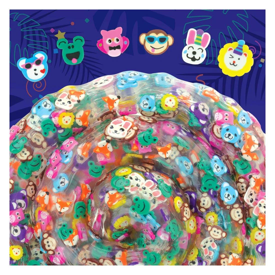 Party Animals Thinking Putty by Crazy Aaron with six of the faces above it