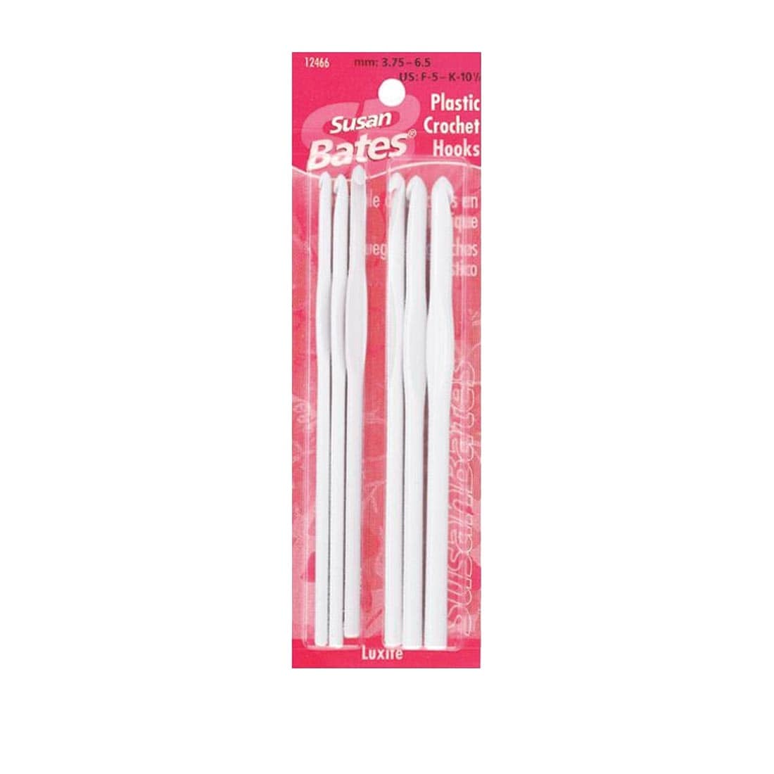 Six Plastic Crochet Hooks