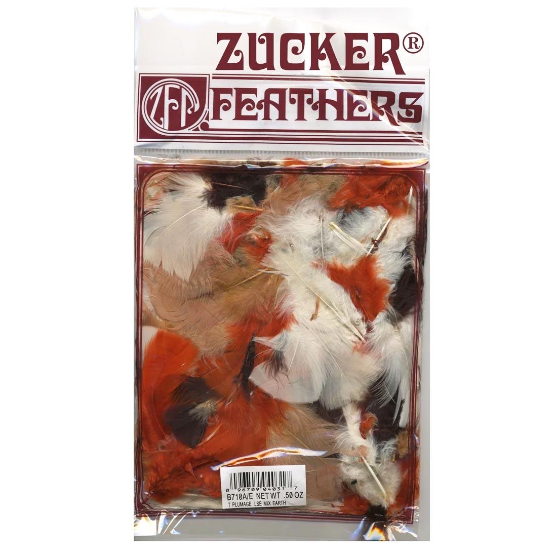 Zucker Turkey Plumage Earth Tone Feather Mix