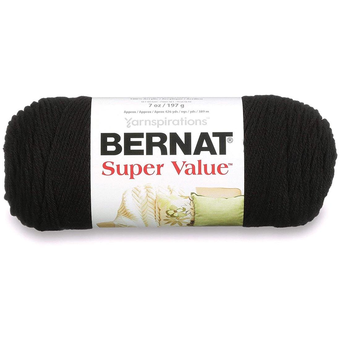 Bernat Super Value Black Yarn