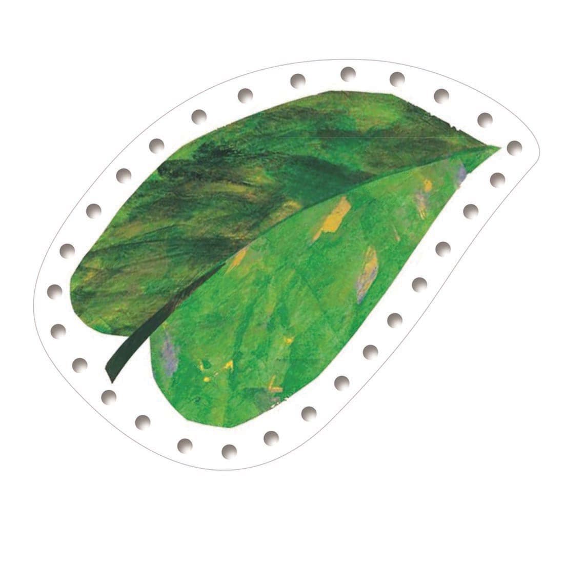 the leaf card from The Very Hungry Caterpillar Lacing Cards