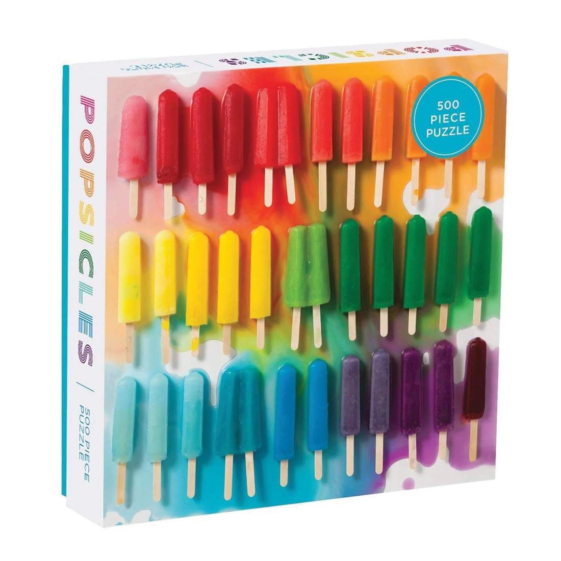 Rainbow Popsicles 500-Piece Puzzle