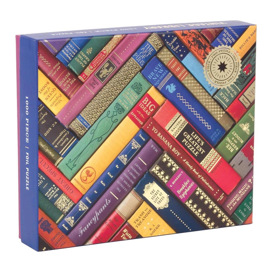 1000-Piece Foil-Stamped Puzzle of Vintage Library Books