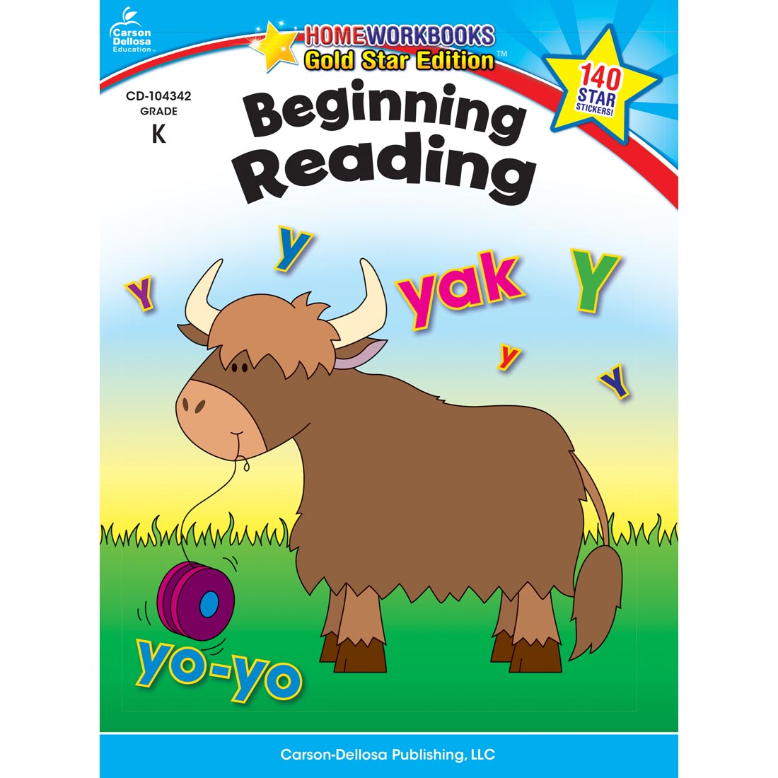 Beginning Reading Kindergarten Home Workbook By Carson Dellosa