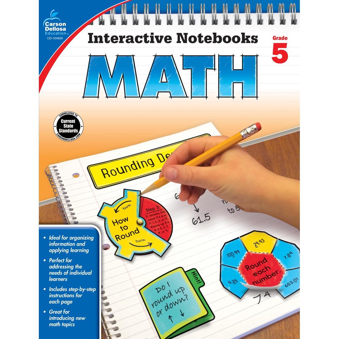 Interactive Notebook Math by Carson Dellosa Grade 5