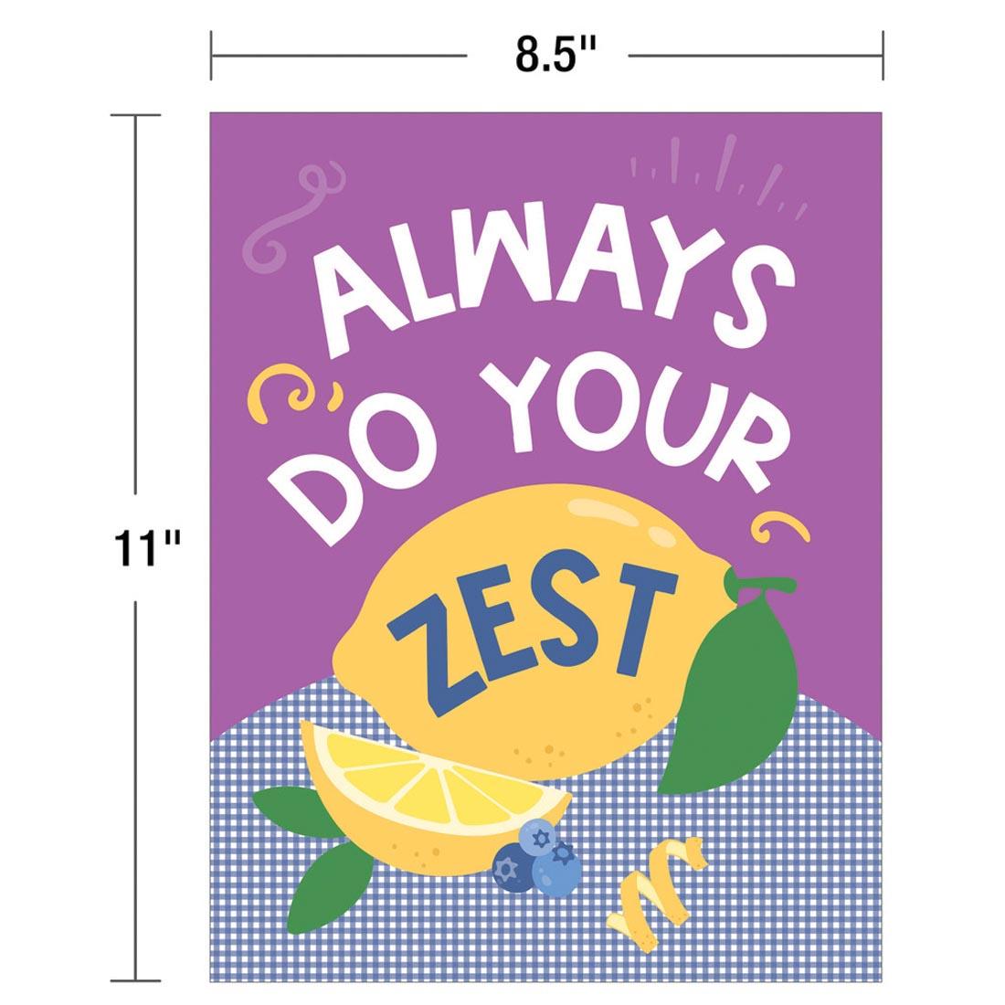 Poster from the Mini Poster Set from the Farmers Market collection By Carson Dellosa labeled with measurements 8.5" and 11"