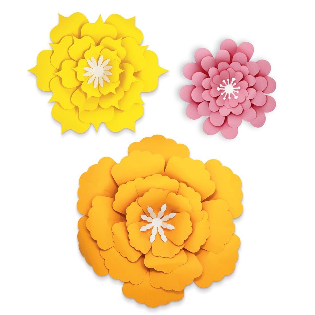 Orange, Yellow & Pink Dimensional Flower Accents from the Creatively Inspired Collection By Carson Dellosa