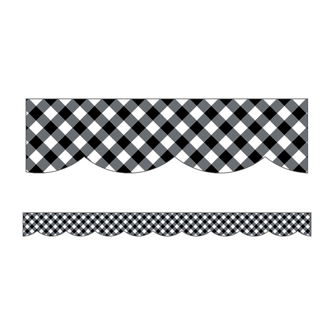 Black & White Gingham Scalloped Borders from the Woodland Whimsy collection