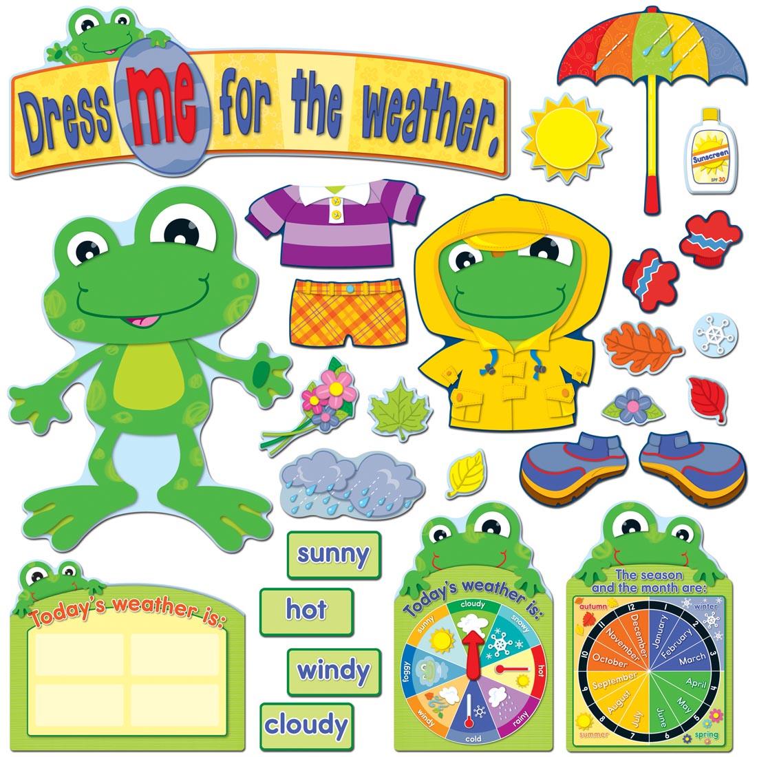 FUNky Frogs Weather Bulletin Board Set by Carson Dellosa