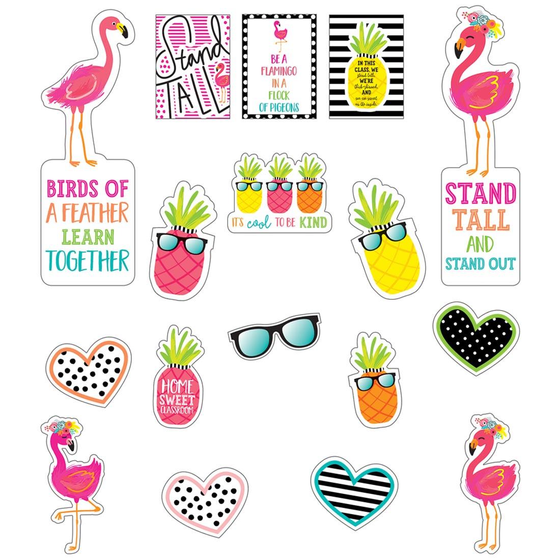 Simply Stylish Tropical Motivational Mini Bulletin Board Set by Carson Dellosa