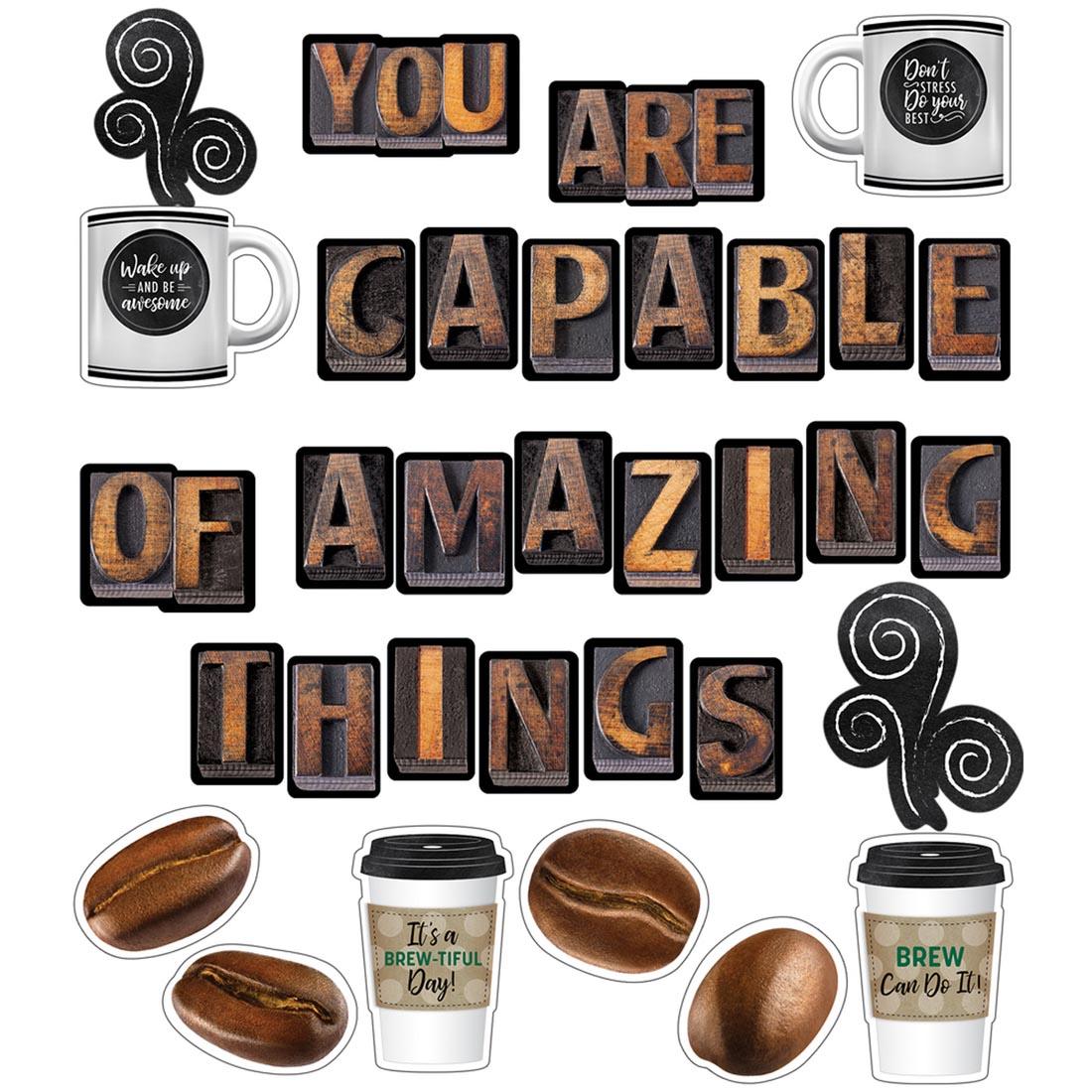 You Are Capable of Amazing Things Bulletin Board Set from the Industrial Cafe collection by Carson Dellosa